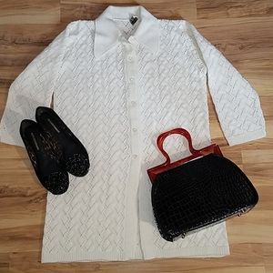 Vintage 70sRosanna White Long Sweater